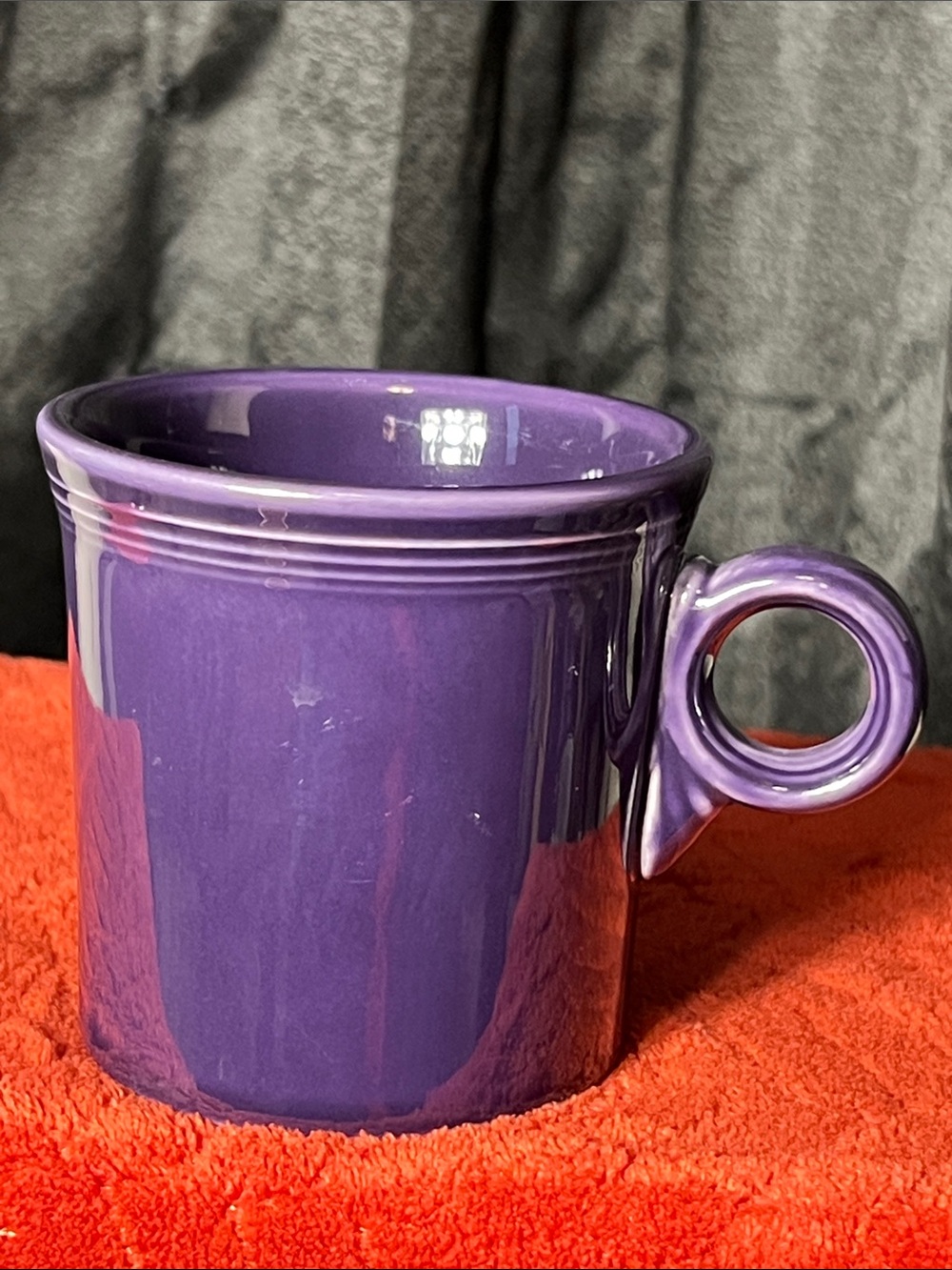 Fiestaware Plum purple Ceramic Mug with Round Loop Handle